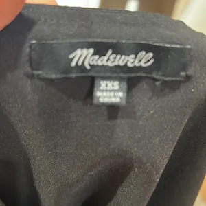 Madewell black eyelet short sleeve dress thumbnail 7