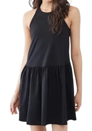 Susana Monaco Racerback A-Line‎ Gathered Mini XS Black Dress Stretch thumbnail 1