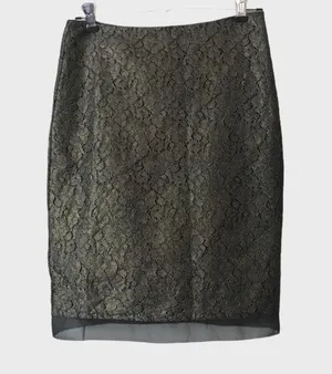 Ann Taylor Metallic Lace Pencil Skirt Petite thumbnail 3