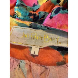 Jens Pirate Booty Floral ambrosia Mini Dress Pink Yellow Orange Small boho‎ Y2K thumbnail 8