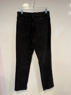 Abercrombie and Fitch‎ Black High-Rise Straight Jeans thumbnail 3
