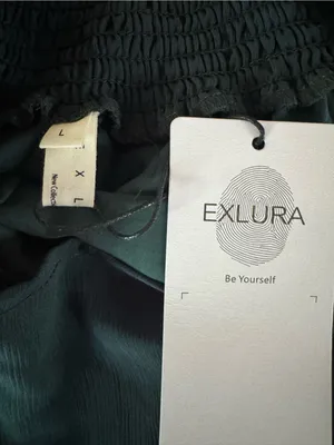 Exlura Women's Teal Long-Sleeve Empire Waist Dress large nwt thumbnail 6