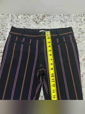 Anthropologie The Essential Slim Striped Pants size 6 thumbnail 6