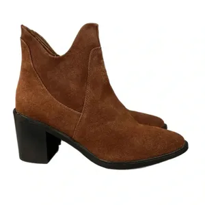 New Seychelles Pretty Little Bird Suede Cognac Brown Boots Fashion Booties Sz 8 thumbnail 5