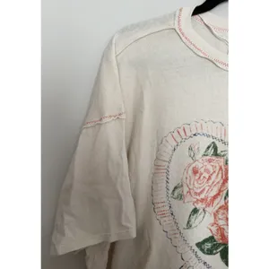 Free People We The Free Love Rose Tee Ivory Women's Size Small thumbnail 7