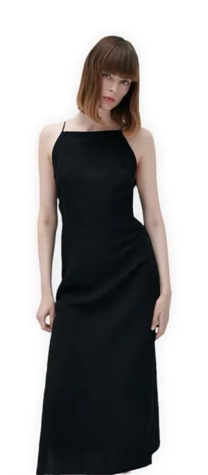 ZARA Women | Black | LINEN BLEND DRESS thumbnail 1
