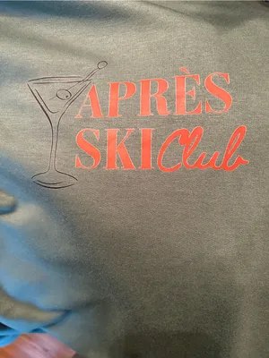Apres Ski Olive Green Graphic Sweatshirt Size M thumbnail 2