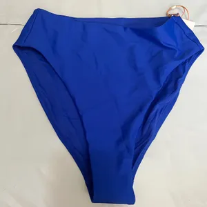 New Quince Italian High-Rise High-Leg Bikini Bottom Electric Blue Small thumbnail 1