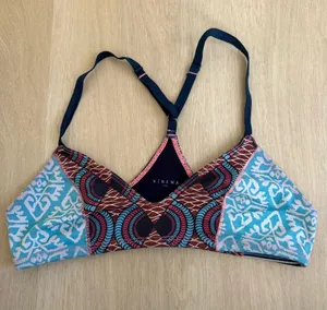 XiRENA Blue, Coral & Brown Printed Bralette thumbnail 1
