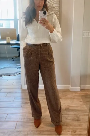 Polo Ralph Lauren Houndstooth Purple Label Trousers thumbnail 1