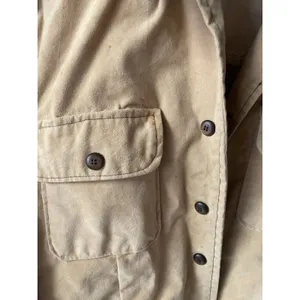 Vintage Handmade Tan/Light Brown Shirt Jacket Size M thumbnail 9