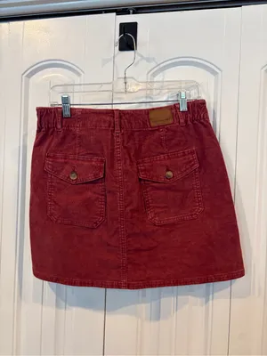 American Eagle super stretch corded rust mini skirt size 6 thumbnail 2