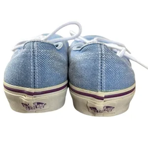 Vans‎ Blue Denim Sneakers Women's Sz 7.5 Washed Twill Skater Grunge thumbnail 3