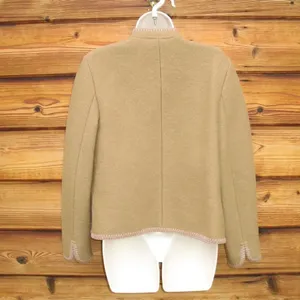 Tan Camel Wool Jacket Tan Size 8 thumbnail 6