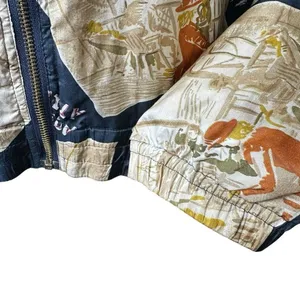 Vintage EVR Silk Windbreaker Statement Cruise‎ Jacket M | Y2K Travel Maximalist thumbnail 5