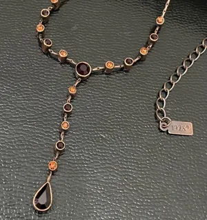 1928 Collection Copper Chocolate Rhinestones Y- Necklace thumbnail 6