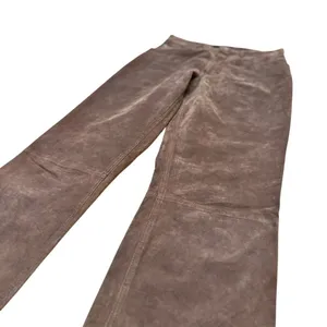 4You Brown Pig Suede Leather Flare Pants 28 Waist Boho Western Vintage NWOT EUC thumbnail 6