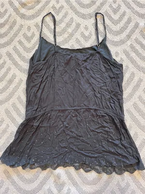 AEROPOSTALE Charcoal Gray Spaghetti Strap Tank Top Medium thumbnail 3