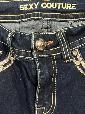 Sexy Couture Rhinestone Flare Jeans - Fits XS/S (Stretch 22" Waist) thumbnail 5