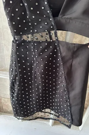 H:ours Laeticia Mini Dress in Silver Dots XXS thumbnail 5