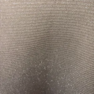 Tahari Champagne/Gold Ribbed Shimmery Boatneck Size Large Cropped Sweater thumbnail 3