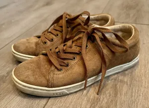 Ugg Suede lace Up Oxford Casual Shoes Women's Size‎ 6 Brown Tan thumbnail 1