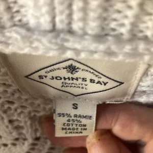 FINAL MARKDOWN St. John's Bay Elegant White Open-Front Cardigan small thumbnail 2