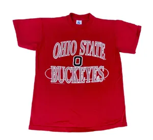 Ohio State University Vintage 90s Buckeyes Red Graphic T-shirt thumbnail 1