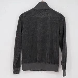 Michael Kors Track Jacket Womens XS Velour Full Zip Charcoal Grey Excellent thumbnail 5