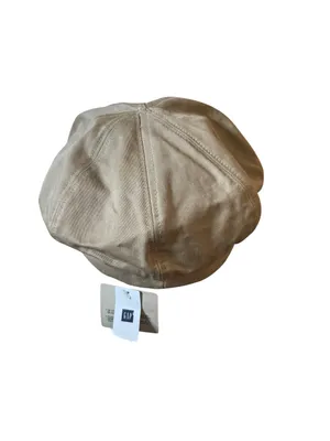 Gap Khaki Cotton Newsboy Cap~Relaxed Paneled Crown~Curved Brim Sz M/L Lined thumbnail 5