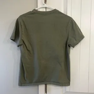 Women’s Olive Green Smiley Face T-Shirt thumbnail 3