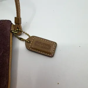 Coach Purple Suede Leather Wristlet thumbnail 7