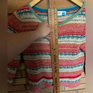 Anthropologie Sparrow Wool Blend Multicolor Fair Isle Cardigan Sweater Size M thumbnail 5