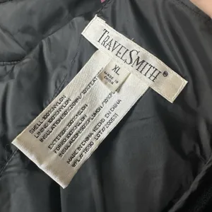 TravelSmith Down Puffer Jacket Womens Sz XL Black Weatherproof Packable Outdoor thumbnail 5