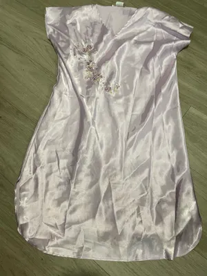 Silky Lavender Embroidered Chemise Slip Purple thumbnail 1