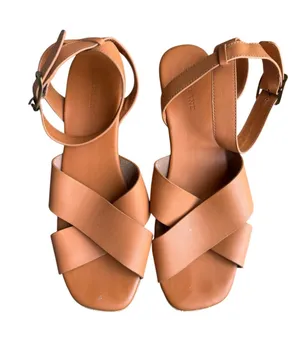 Everlane - The Clog Sandal Cognac Leather Platform Shoes Sz 10 thumbnail 1