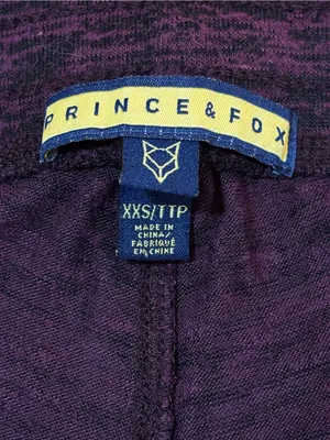 Prince & Fox Marled Plum Jogger Pants Purple Size XXS thumbnail 2