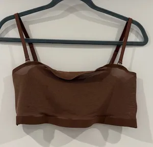 Skims Seamless Brown Bralette Top - Comfortable Everyday Support thumbnail 1
