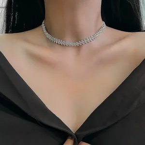 Elegant CZ Choker Necklace for Women thumbnail 1