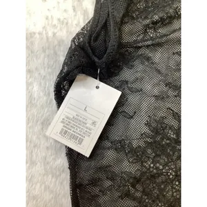 Auden Womens Black Floral Lace Sleeveless Thong Bodysuit Large‎ 023102212 thumbnail 4