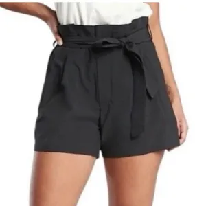 Athleta Skyline High Rise Paperbag Shorts Black Tie Lightweight S 4 thumbnail 1
