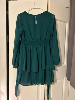 Green Long Sleeve Dress thumbnail 2