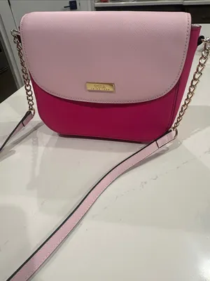 trina by Trina Turk Two Tone Pink Color Block Crossbody Purse Bag thumbnail 1