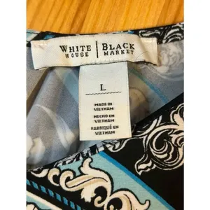 White House Black Market Black White Light Blue Pullover Shift Dress Size Large thumbnail 4
