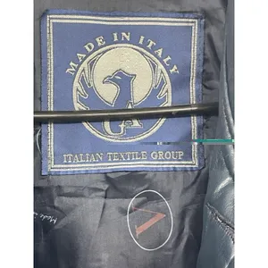 Italian Textile Group Leather Jacket Men‎ Large Blue Italy GA Classic XL thumbnail 2