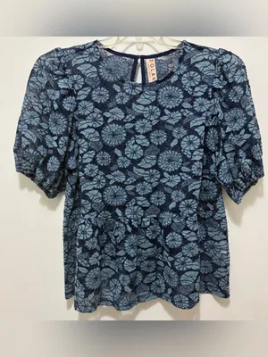 Anthropologie Dolan Left Coast Collection Sheer Floral Lace Peplum Blouse‎ Large thumbnail 2