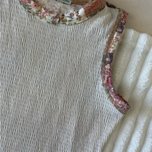 EARTHBOUND Cream Tank Top with Floral Trim thumbnail 5