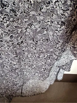 Abercrombie black and white floral maxi wrap dress S thumbnail 5