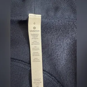 Lululemon Scuba Hoodie Light Cotton navy Fleece with advertising size 6 thumbnail 4
