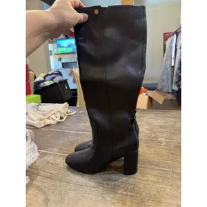 COLE HAAN CHRYSTIE women leather block heel knee-high boots COLOR BLACK SIZE 5.5 thumbnail 3